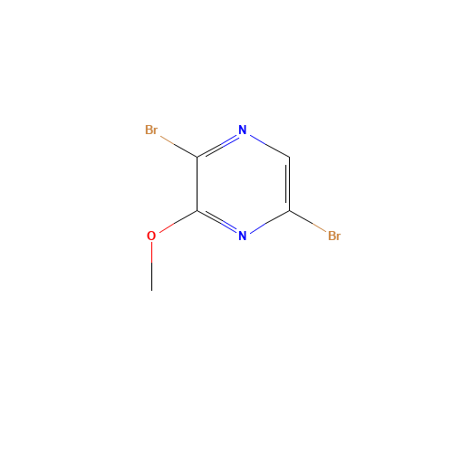 2,5-DIBROMO-3-METHOXYPYRAZINE (CAS: 489431-66-5) - Chemical Structure and Molecular Formula 