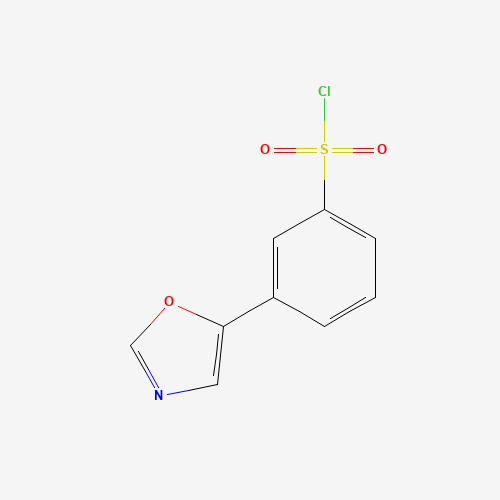 3-(1,3-OXAZOL-5-YL)BENZENESULFONYL CHLORIDE (CAS: 499770-75-1) - Chemical Structure and Molecular Formula 