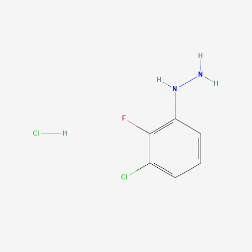 3-CHLORO-2-FLUOROPHENYLHYDRAZINE HYDROCHLORIDE (CAS: 517920-75-1) - Chemical Structure and Molecular Formula 