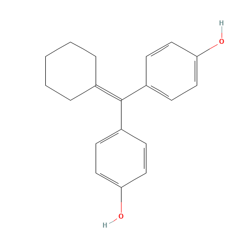 4,4'-Cyclohexylidenemethylenediphenol (CAS: 5189-40-2) - Chemical Structure and Molecular Formula 