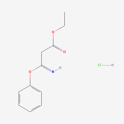 ETHYL 3-IMINO-3-PHENOXYPROPANOATE HYDROCHLORIDE (CAS: 53461-72-6) - Chemical Structure and Molecular Formula 