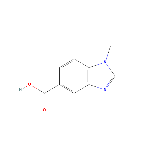 1-Methyl-1H-benzimidazole-5-carboxylic acid (CAS: 53484-17-6) - Chemical Structure and Molecular Formula 