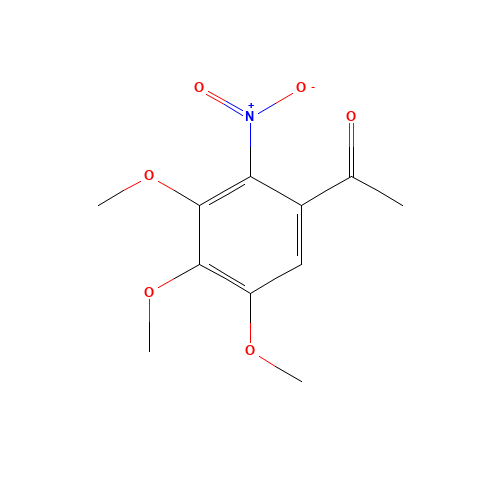 1-(3,4,5-Trimethoxy-2-nitrophenyl)ethanone (CAS: 54173-39-6) - Chemical Structure and Molecular Formula 
