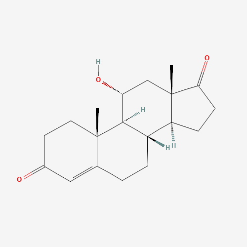 11b-Hydroxyandrost-4-ene-3,17-dione (CAS: 564-33-0) - Chemical Structure and Molecular Formula 