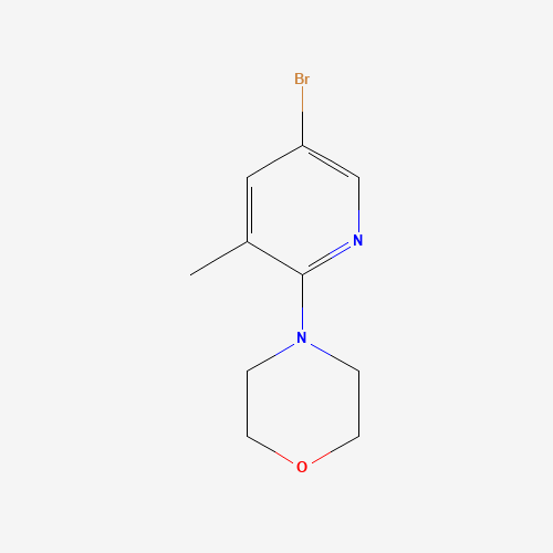 5-BROMO-3-METHYL-2-(MORPHOLINO)PYRIDINE (CAS: 566158-47-2) - Chemical Structure and Molecular Formula 