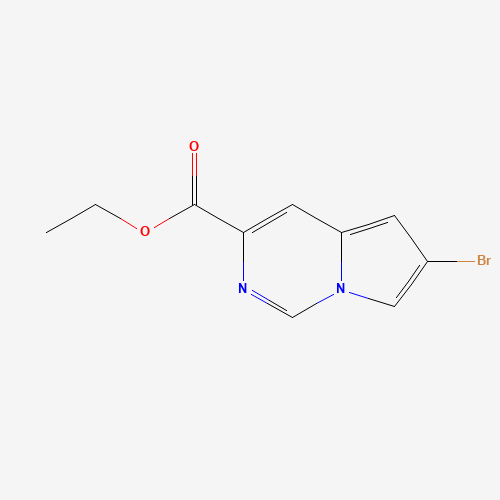 ethyl 6-bromoH-pyrrolo[1,2-f]pyrimidine-3-carboxylate (CAS: 588720-12-1) - Chemical Structure and Molecular Formula 