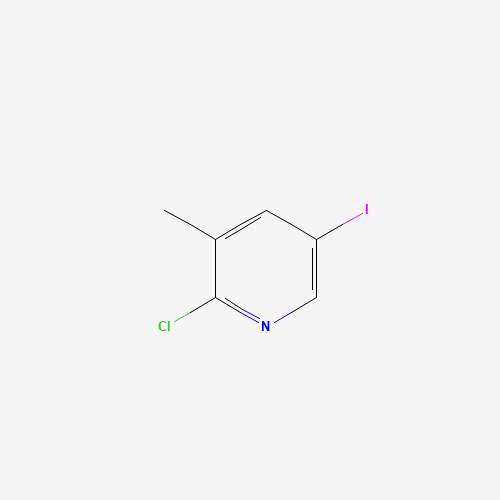 2-CHLORO-5-IODO-3-METHYLPYRIDINE (CAS: 59782-89-7) - Chemical Structure and Molecular Formula 