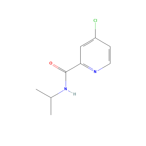 4-CHLORO-N-ISOPROPYL-PYRIDINE-2-CARBOXAMIDE (CAS: 604813-08-3) - Chemical Structure and Molecular Formula 