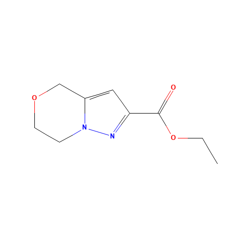 4H-Pyrazolo[5,1-c][1,4]oxazine-2-carboxylic acid,6,7-dihydro-,ethyl ester (CAS: 623565-57-1) - Chemical Structure and Molecular Formula 