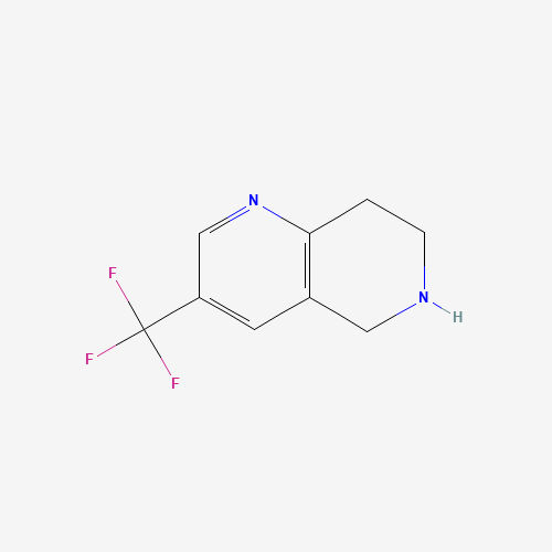 3-methyl-5,6,7,8-tetrahydro-1,6-naphthyridine (CAS: 624734-27-6) - Chemical Structure and Molecular Formula 