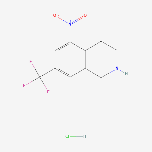 7-(trifluoromethyl)-1,2,3,4-tetrahydro-5-nitroisoquinoline hydrochloride (CAS: 625126-83-2) - Chemical Structure and Molecular Formula 