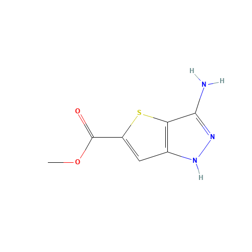 1H-Thieno[3,2-c]pyrazole-5-carboxylic acid,3-amino-,methyl ester (CAS: 648411-35-2) - Chemical Structure and Molecular Formula 