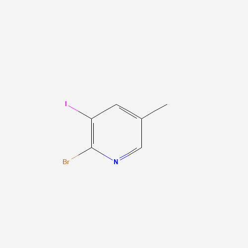 2-BROMO-3-IODO-5-METHYLPYRIDINE (CAS: 65550-82-5) - Chemical Structure and Molecular Formula 
