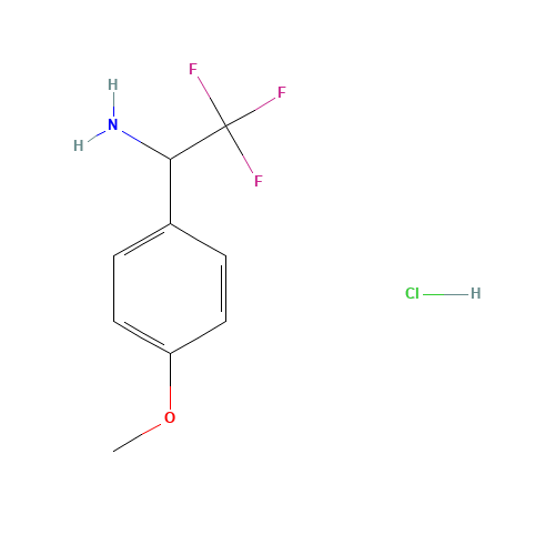 2,2,2-TRIFLUORO-1-(4-METHOXY-PHENYL)-ETHYLAMINE HYDROCHLORIDE (CAS: 65686-77-3) - Chemical Structure and Molecular Formula 