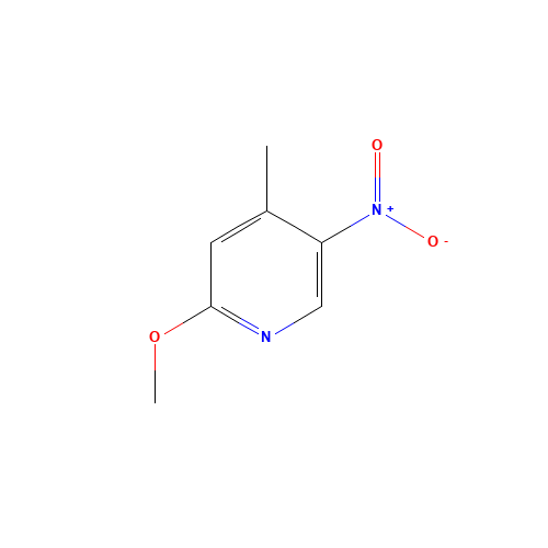2-METHOXY-5-NITRO-4-PICOLINE (CAS: 6635-90-1) - Chemical Structure and Molecular Formula 
