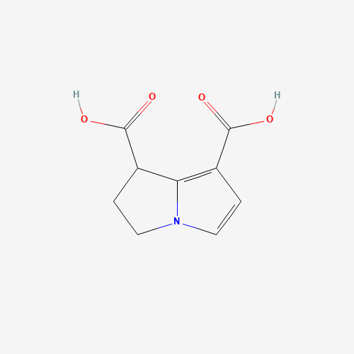 2,3-dihydro-1Hpyrrolizine-1,7-dicarboxylic acid (CAS: 66635-69-6) - Chemical Structure and Molecular Formula 