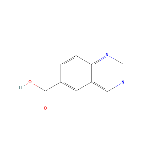 6-Quinazolinecarboxylic acid (9CI) (CAS: 676326-53-7) - Chemical Structure and Molecular Formula 
