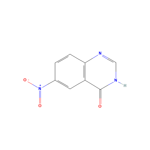 6-NITROQUINAZOLIN-4(3H)-ONE (CAS: 6943-17-5) - Chemical Structure and Molecular Formula 