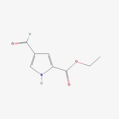 ethyl 4-formyl-1H-pyrrole-2-carboxylate (CAS: 7126-57-0) - Chemical Structure and Molecular Formula 