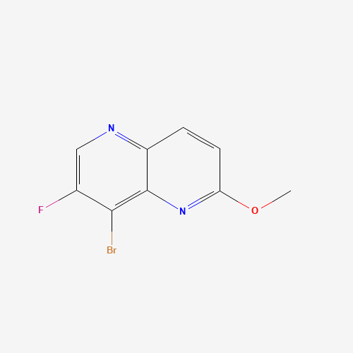 8-BROMO-7-FLUORO-2-METHOXY-1,5-NAPHTHYRIDINE (CAS: 724788-70-9) - Chemical Structure and Molecular Formula 