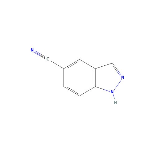 1H-INDAZOLE-5-CARBONITRILE (CAS: 74626-47-4) - Chemical Structure and Molecular Formula 