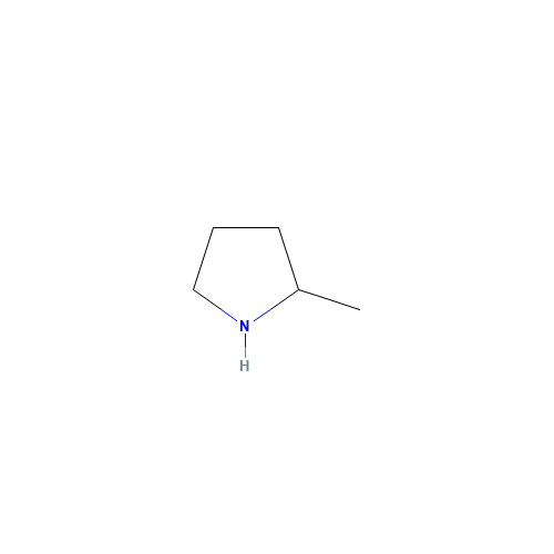 2-Methylpyrrolidine (CAS: 765-38-8) - Chemical Structure and Molecular Formula 