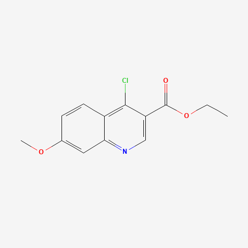 Ethyl 4-chloro-7-methoxyquinoline-3-carboxylate (CAS: 77156-85-5) - Chemical Structure and Molecular Formula 