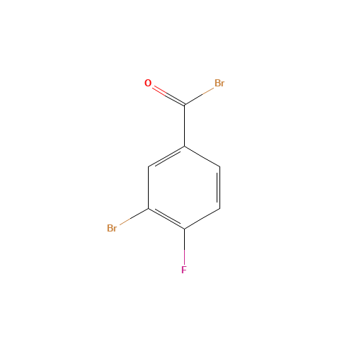 3-Bromo-4-fluorobenzoyl bromide (CAS: 78239-66-4) - Chemical Structure and Molecular Formula 