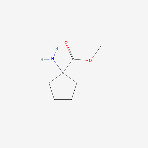 Methyl 1-amino-1-cyclopentanecarboxylate (CAS: 78388-61-1) - Chemical Structure and Molecular Formula 