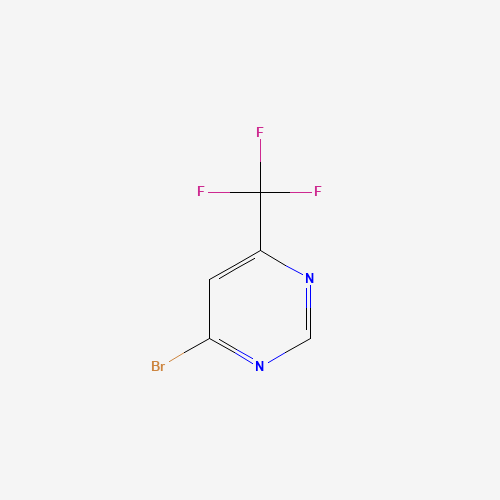 4-BROMO-6-(TRIFLUOROMETHYL)PYRIMIDINE (CAS: 785777-89-1) - Chemical Structure and Molecular Formula 
