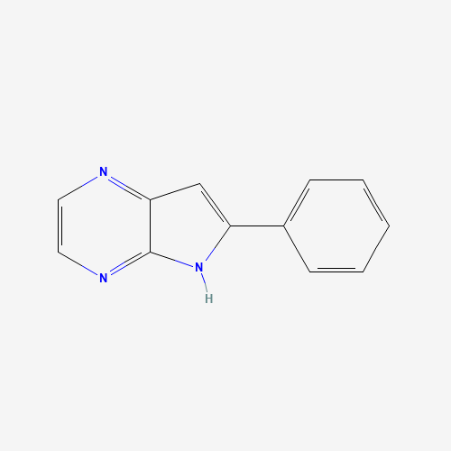 2-PHENYL-4,7-DIAZAINDOLE (CAS: 78605-10-4) - Chemical Structure and Molecular Formula 