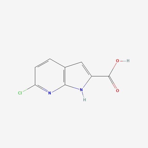 6-chloro-1H-pyrrolo[2,3-b]pyridine-2-carboxylic acid (CAS: 800402-07-7) - Chemical Structure and Molecular Formula 