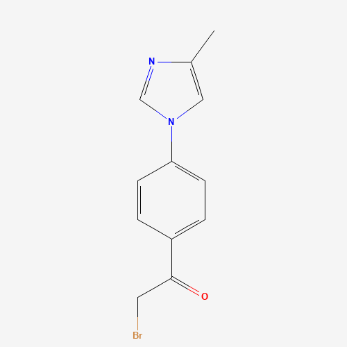 2-bromo-1-(4-(4-methyl-1Himidazol-1-yl)phenyl)ethanone (CAS: 810662-38-5) - Chemical Structure and Molecular Formula 