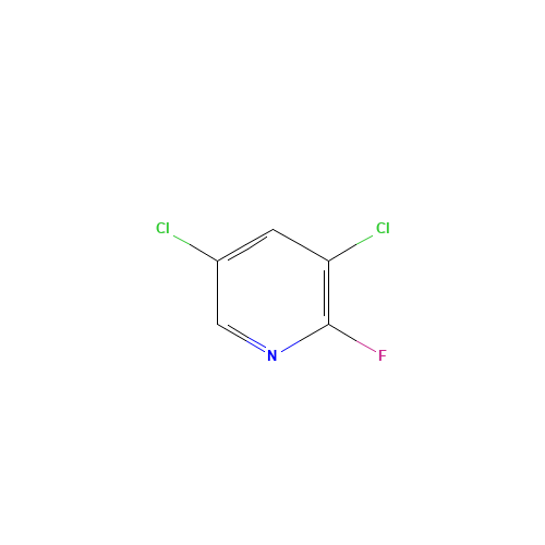 2-Fluoro-3,5-dichloropyridine (CAS: 823-56-3) - Chemical Structure and Molecular Formula 