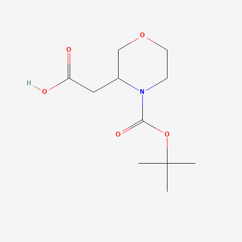 3-CARBOXYMETHYL-MORPHOLINE-4-CARBOXYLIC ACID TERT-BUTYL ESTER (CAS: 859155-89-8) - Chemical Structure and Molecular Formula 