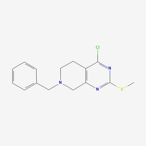 7-benzyl-4-chloro-2-(methylthio)-5,6,7,8-tetrahydropyrido[3,4-d]pyrimidine (CAS: 859826-11-2) - Related Chemical Product