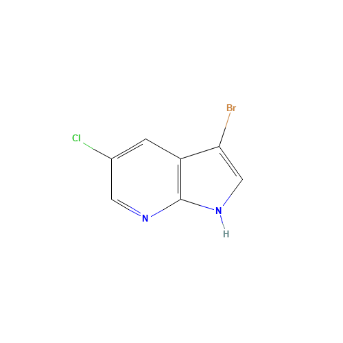 3-bromo-5-chloro-1H-pyrrolo[2,3-b]pyridine (CAS: 866546-09-0) - Chemical Structure and Molecular Formula 