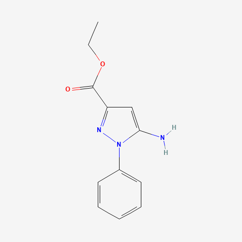 Ethyl 5-amino-1-phenyl-1H-pyrazole-3-carboxylate (CAS: 866837-96-9) - Chemical Structure and Molecular Formula 