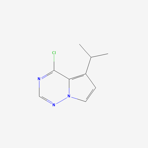 4-chloro-5-isopropylpyrrolo[1,2-f][1,2,4]triazine (CAS: 888720-52-3) - Chemical Structure and Molecular Formula 