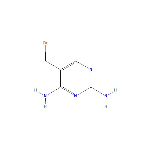 2,4-Diamino-5-(bromomethyl)pyrimidine (CAS: 89446-58-2) - Chemical Structure and Molecular Formula 
