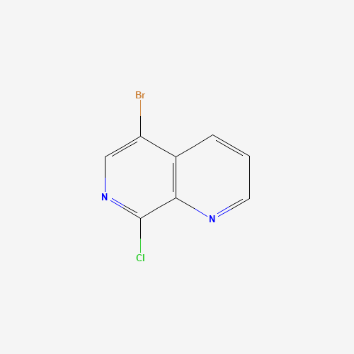 5-BROMO-8-CHLORO-1,7-NAPHTHYRIDINE (CAS: 909649-06-5) - Chemical Structure and Molecular Formula 