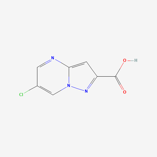 6-CHLOROPYRAZOLO[1,5-A]PYRIMIDINE-2-CARBOXYLIC ACID (CAS: 914206-75-0) - Chemical Structure and Molecular Formula 