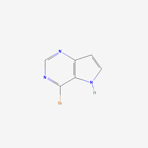4-BROMO-7H-PYRROLO[2,3-D]PYRIMIDINE (CAS: 916213-53-1) - Chemical Structure and Molecular Formula 