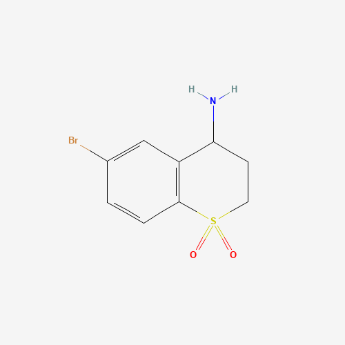 6-bromo-3,4-dihydro-2H-S,S-Di-oxo-thiochromen-4-amine hydrochloride (CAS: 916420-34-3) - Chemical Structure and Molecular Formula 