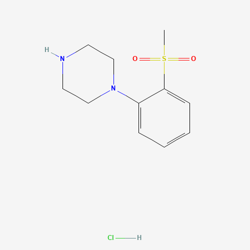 1-(2-METHANESULFONYL-PHENYL)-PIPERAZINE DIHYDROCHLORIDE (CAS: 916488-42-1) - Chemical Structure and Molecular Formula 