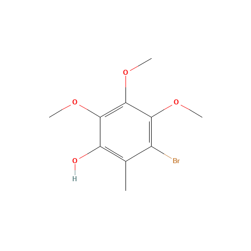 3-Bromo-4,5,6-trimethoxy-2-methylphenol (CAS: 918799-14-1) - Chemical Structure and Molecular Formula 