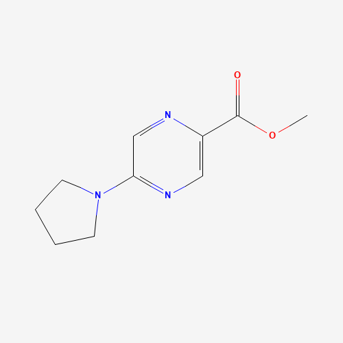 METHYL 5-(1-PYRROLIDINYL)-2-PYRAZINECARBOXYLATE (CAS: 944133-94-2) - Chemical Structure and Molecular Formula 