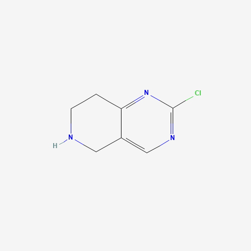 2-chloro-5,6,7,8-tetrahydropyrido[4,3-d]pyrimidine (CAS: 944901-59-1) - Chemical Structure and Molecular Formula 