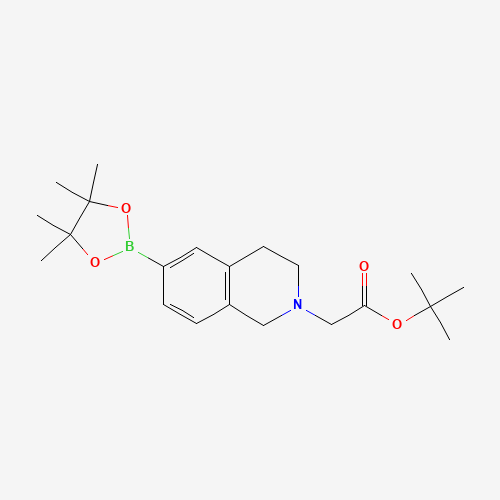 tert-butyl 2-(6-(4,4,5,5-tetramethyl-1,3,2-dioxaborolan-2-yl)-3,4-dihydroisoquinolin-2(1H)-yl)acetate (CAS: 949922-33-2) - Chemical Structure and Molecular Formula 