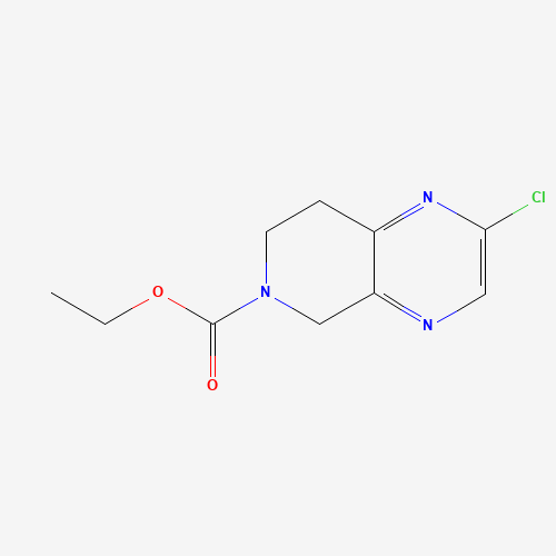 ethyl 2-chloro-7,8-dihydropyrido[3,4-b]pyrazine-6(5H)-carboxylate (CAS: 949922-49-0) - Chemical Structure and Molecular Formula 